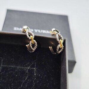 David Yurman Loop Hoops with Gold